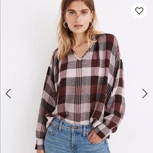 Madewell Highroad Popover Shirt in Schorr Plaid